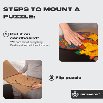 Set for mounting puzzles